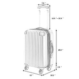 Goplus 20" Abs Carry On Luggage Expandable Hardside Travel Bag Trolley Rolling Suitcase Globalway