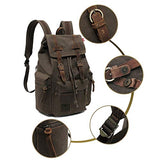 Canvas Backpack,Vintage Travel Camping Hiking Bag,Laptop School Bag Shoulder Daypacks,Unisex Casual