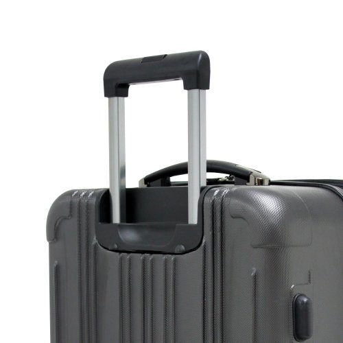 ZENY 21 Expandable Lightweight ABS Luggage Suitcase, Black 