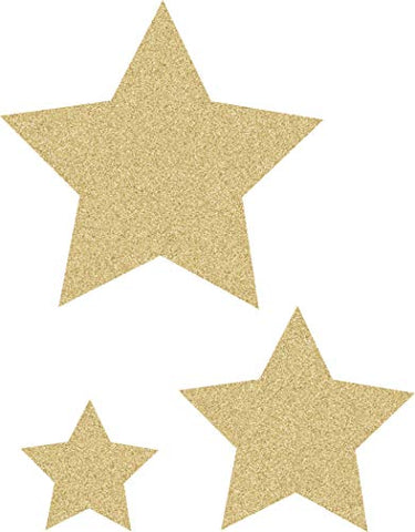 Gold Glitz Stars Accents - Assorted Sizes