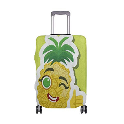 Suitcase Cover Hipster Cartoon Pineapple Luggage Cover Travel Case Bag Protector for Kid Girls