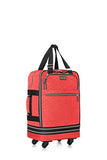 Biaggi Zipsak Boost Carry-On Suitcase - Compact Luggage Expands 22-Inches to 28-Inches - As Seen on Shark Tank - Red