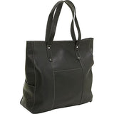 Ledonne Leather Large Slip Pocket Tote, Black