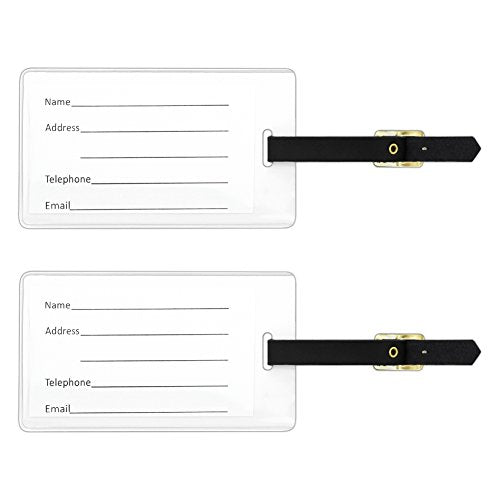 Marine Corps USMC Semper Fi Black White Luggage ID Tags Cards Set of 2