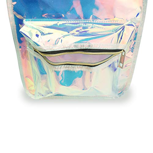 FACE1ST Transparent Multicolored Holographic Shoulder Backpack, Festive ...