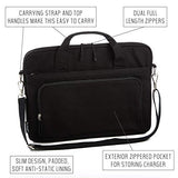 Fit & Fresh Messenger Bag Laptop Computer Bag with Shoulder Strap, Handles & Pocket, fits