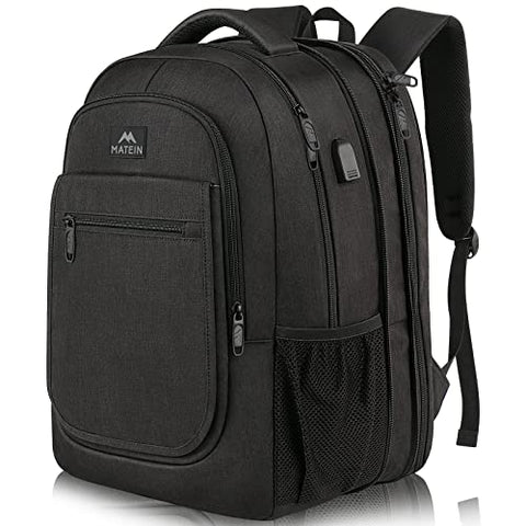 NUBILY Laptop Backpack 17 inch Waterproof Extra Large TSA Backpack for Women Men 45L Grey Green, Men's, Size: 17.3