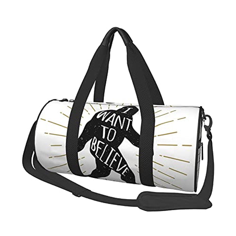 INTERESTPRINT Black and White Checkered Pattern Outdoor Sports Travel  Duffel Bag