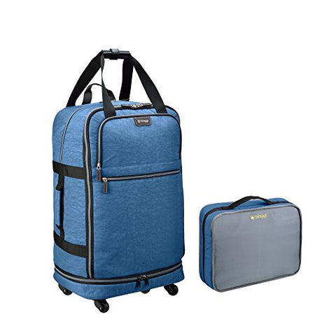 Biaggi Zipsak Micro-Fold Spinner Suitcase- 31-Inch Luggage - As Seen on Shark Tank - Winter Blue