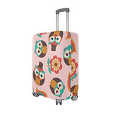 GIOVANIOR Cartoon Owls Luggage Cover Suitcase Protector Carry On Covers