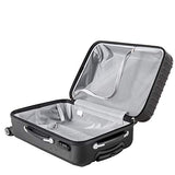 3 Pieces Spinner Luggage Sets black Suitcase Sets Hardshell Lightweight ABS Travel Luggage