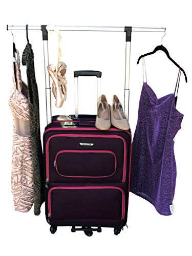 The Dance Angel Suitcase Size Medium Hot Pink and Black"The Classic" (Rolling Dance Bag With