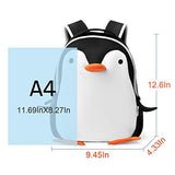 Deer Mum Kids Children Cute Cartoon Animal Schoolbag Toddler Backpack Neoprene Backpack (penguin)