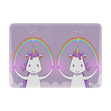 Rainbow Unicorn Genuine Leather UAS Passport Holder Travel Wallet Cover Case