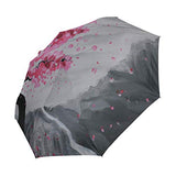 Umbrella Japanese Paintings Of Cherry Blossoms Golf Travel Sun Rain Windproof Auto umbrellas with