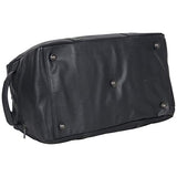 Kenneth Cole Reaction Men's 20" Leather Top Zip Travel with RFID Duffel Bag Black One Size