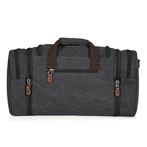 Plambag Canvas Duffle Bag For Travel 50l Duffel Overnight Weekend Bagdark Gray 8513