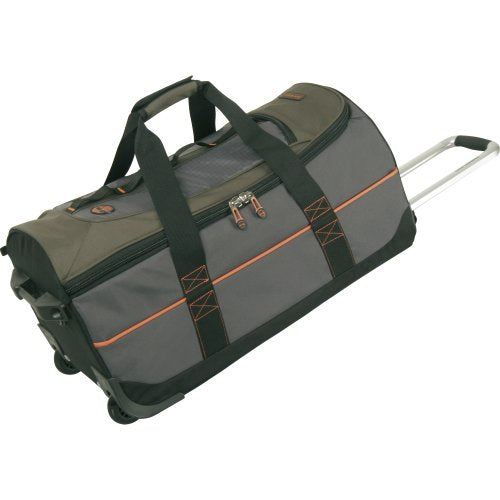 24" Rolling Wheeled Duffle Bag Trolley Bag Tote Carry On Luggage  Travel Suitcase