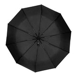 AutumnFall Wind Resistant Black Three Folding Automatic Umbrella Rain Auto Luxury Big Windproof