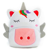 Cute Toddler Backpack Toddler Bag Plush Animal Cartoon Mini Travel Bag for Baby Girl Boy 1-6 Years (Large Unicorn)