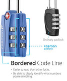 Tsa Approved Luggage Locks, Fosmon (4 Pack) Open Alert Indicator 3 Digit Combination Padlock