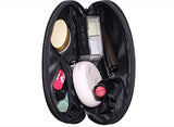 Portable Toiletry Cosmetic Bag Bellissimo gabbiano sugli scogli delle limpide acque della