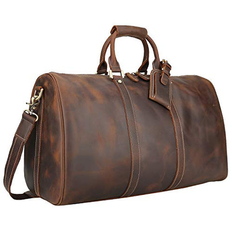 Polare Vintage Full Grain Leather Rucksack Backpack Casual Travel Satc