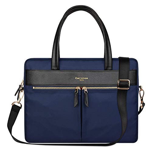 Nylon and leather laptop bag
