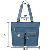 Baggallini Tulum Tote, Slate Blue