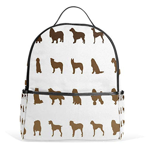 Dogs Backpack School Bag College Student Daypack for Boys Girls