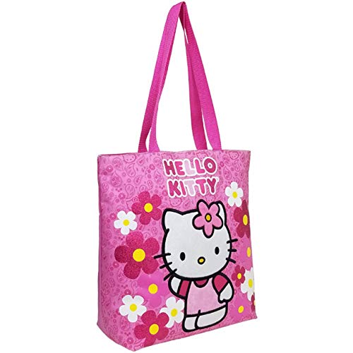 Shop Tote Bag - Hello Kitty - Flowers Pink Ne – Luggage Factory