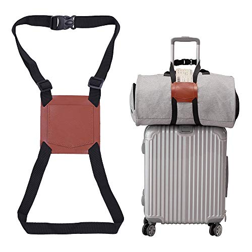 WESTONETEK Pack of 2 Add-A-Bag Luggage Strap, Adjustable Suitcase Straps Belt Travel Accessories