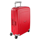 Samsonite S'Cure Hardside Checked Luggage with Spinner Wheels, 30 Inch, Crimson Red