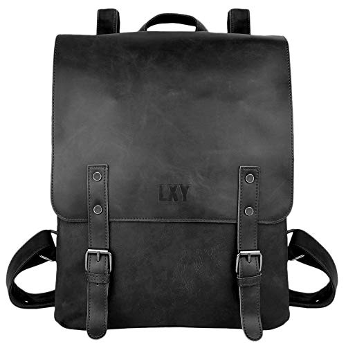 Buy Too Cool For School, Black and Tan Leather Backpack Online in India –  Tiger Marrón