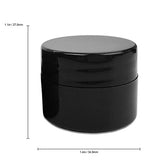 Beauticom 36 Pieces 7G/7ML (0.25oz) BLACK Sturdy Thick Double Wall Plastic Conatiner Jar with Foam Lined Lid for Scrubs, Oils, Salves, Creams, Lotions - BPA Free (Quantity: 36 Pieces)