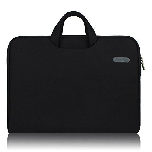 Laptop sleeve with handle clearance and pocket