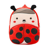 Cute Toddler Backpack Toddler Bag Plush Animal Cartoon Mini Travel Bag for Baby Girl Boy 1-6 Years (Beetle)