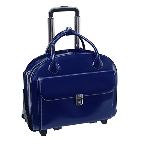 Mckleinusa Glen Ellyn 94367 W Series Italian Leather Detachable-Wheeled  Ladies Briefcase (Navy)