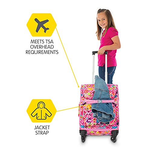 Kiddietotes Kids' Hardside Carry on Suitcase Scooter - Monster