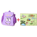 Dora Explorer Backpack Rescue Bag with Map,Pre-Kindergarten Toys PurpleZhicheng