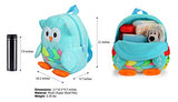 Cute Kids Toddler Backpack Plush Toy Animal Cartoon Children Bag for 1~5 Years Baby (Owl_Blue)