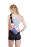 Sojourner American Flag Fanny Pack - USA Packs, 4th of July, Stars and Stripes, Red White, and Blue