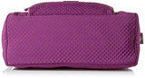 Vera Bradley womens Iconic Compact Weekender Travel Bag, Microfiber, Gloxinia Purple, One Size