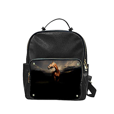 Custom Fashion Outdoor Women/Teenage Girls Vintage Leisure Backpack(Small), Horse