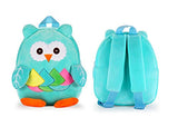 Cute Kids Toddler Backpack Plush Toy Animal Cartoon Children Bag for 1~5 Years Baby (Owl_Blue)