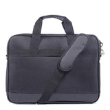 Bugatti Gregory Executive Briefcase, Ballistic Nylon with Synthetic Leather Trim, Black