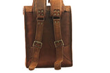 Urban Dezire Men's Leather Vintage Roll On Laptop Backpack Rucksack