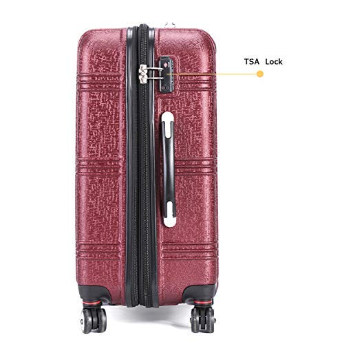 Travel Joy Expandable Spinner Luggage Set,TSA lightweight Hardside ...