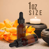 15 Pack Essential Oil Bottles - Round Boston Empty Refillable Amber Bottle with Glass Dropper [ Free Stainless Steel Funnel ] for Liquid Aromatherapy Fragrance Lot - (1 oz) 30ml