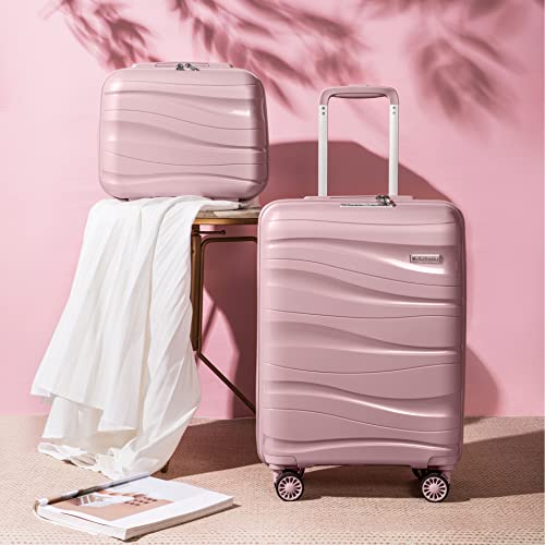 Melalenia Luggage Sets 5 Piece Suitcase Set,Hard